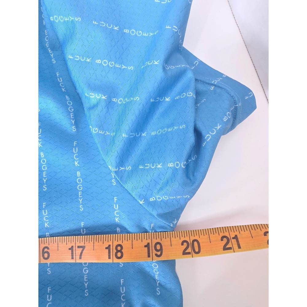 Golf Gods Australia Mens F*ck Bogeys Polo Shirt Blue Performance Golf Top Size M - Picture 7 of 8